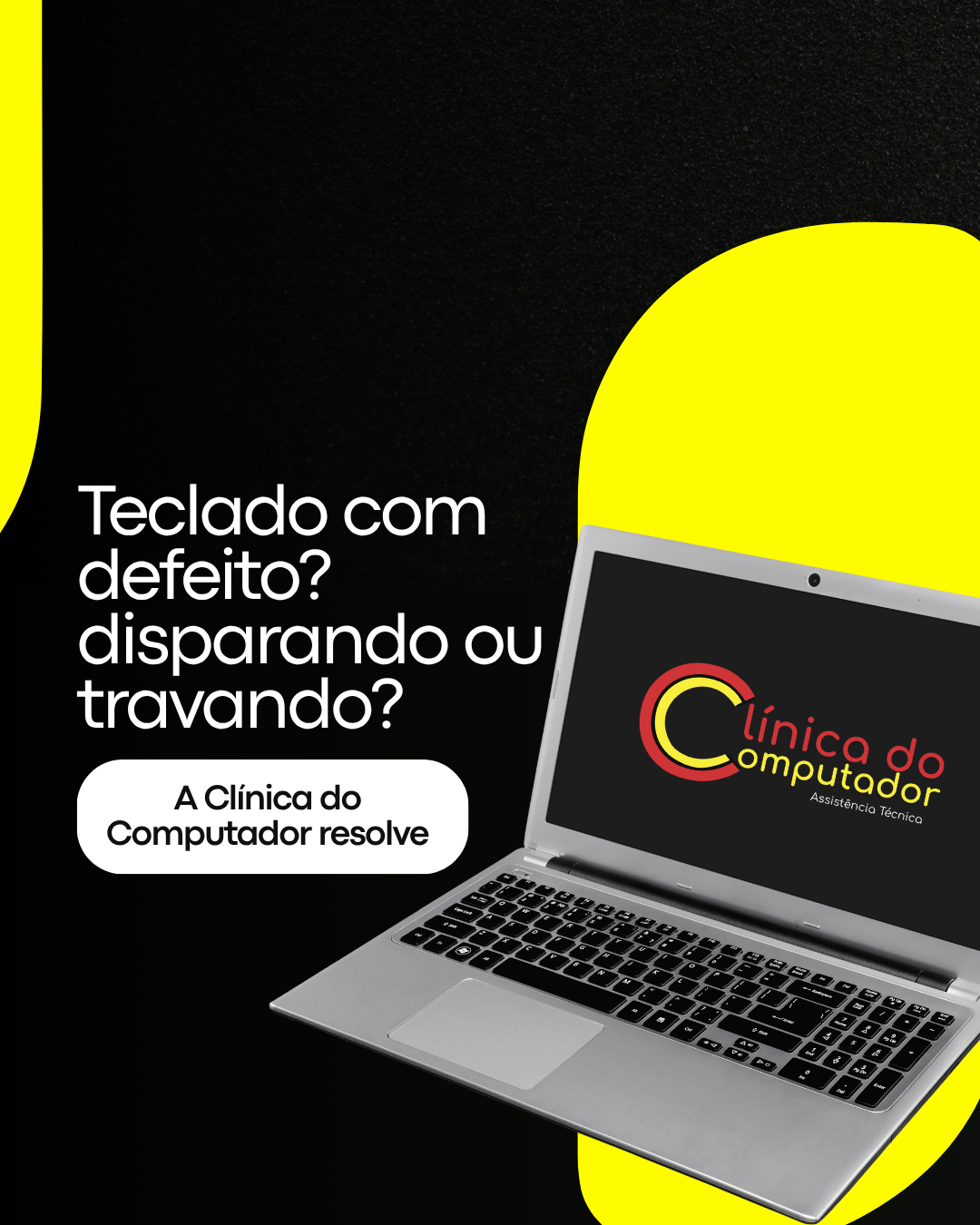 Troca de teclado e peças para notebook